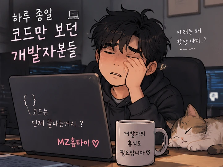 강서 출장 마사지 개발자 목 어깨 피로 일러스트