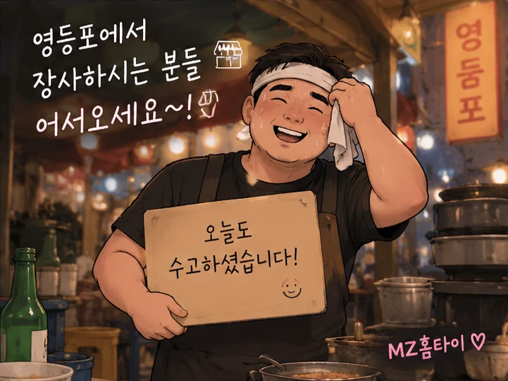 강서 출장 마사지 영등포 자영업자 마감 후 피로 일러스트
